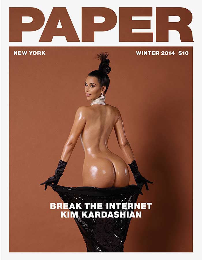 Kim on cover of 'Paper' Magazine